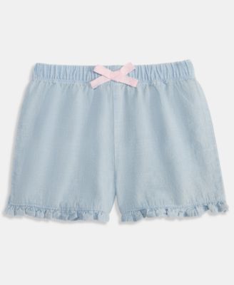 Baby Girls' 3M-24M Mix and Match Ruffled Chambray Shorts