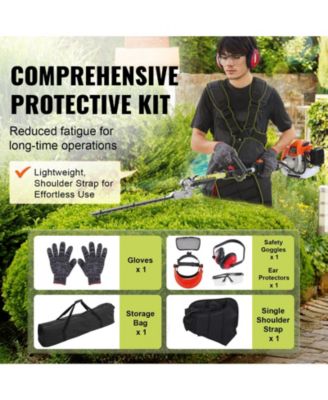 15.7" 26CC 2-Cycle Gas Hedge Trimmer, Dual-Sided Dual-Action Blade, 270° Adjustable Trimmer Head, Pole Hedge Trimmer