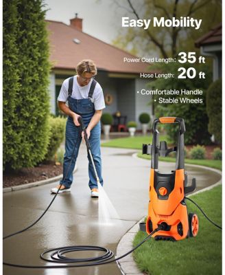 Electric Pressure Washer, 4200 PSI Max, 2.8 GPM, 4 Quick-Connect Nozzles, Foam Cannon, High Power Cleaning Machine
