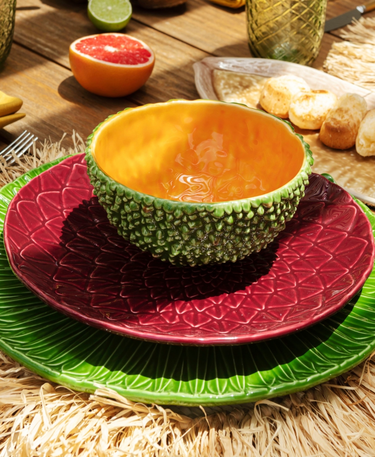 Bordallo Pinheiro Amazonia Dinner Plates, Set of 4