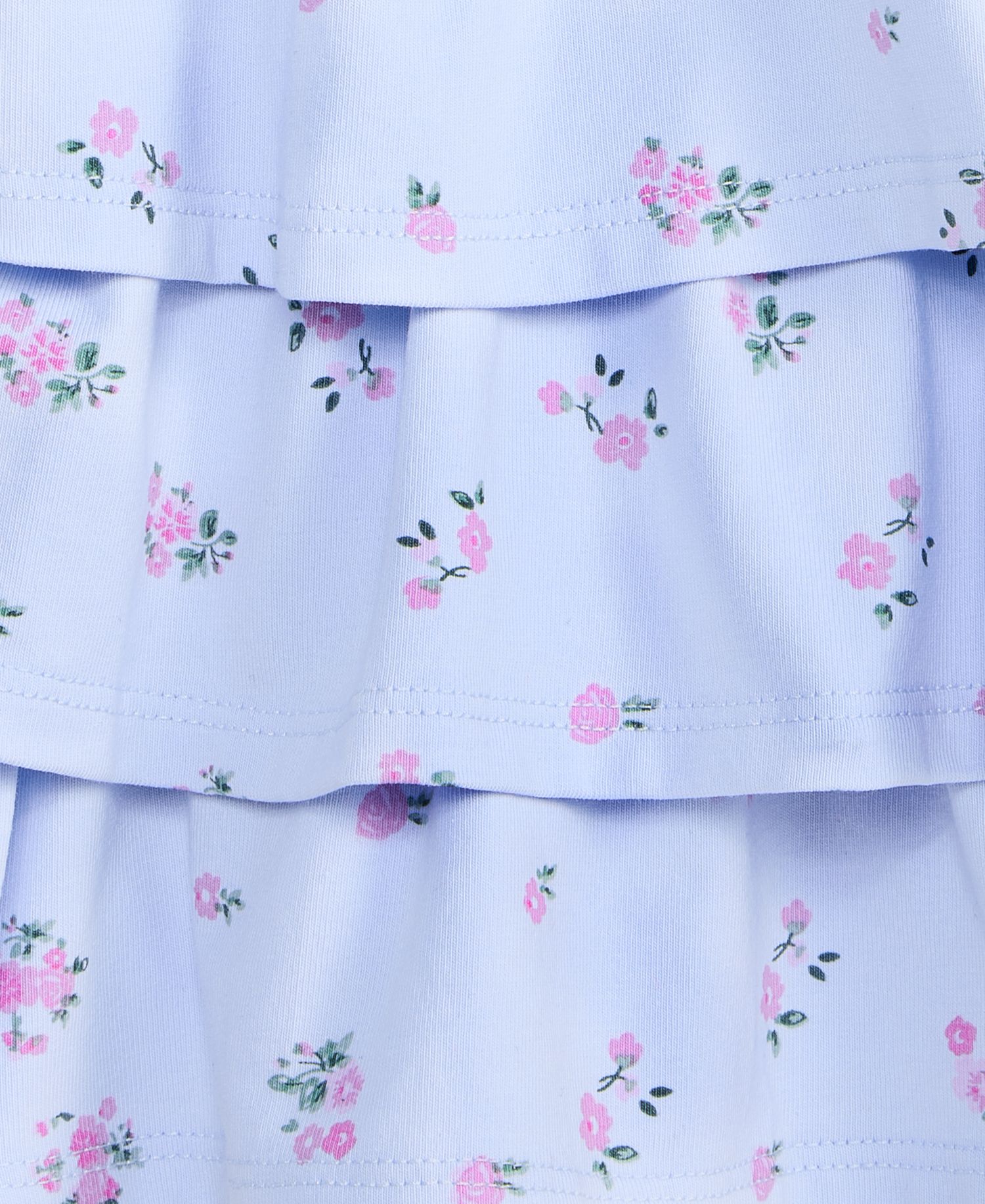 Girls' 7-16 Floral-Print Tiered Skirt