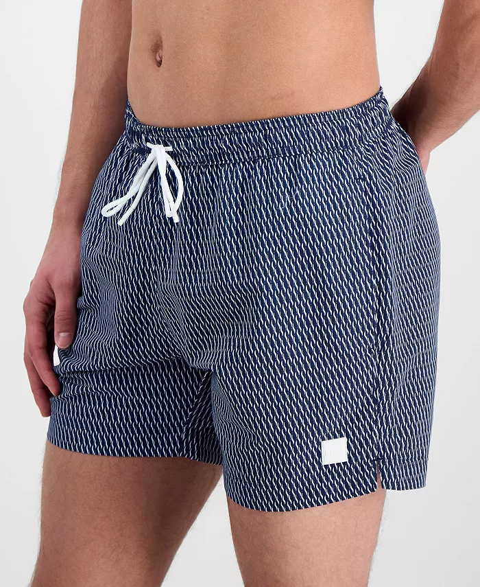 Men's Squiggle Print 5" Swim Trunks - thumbnail 7