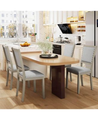 Farmhouse Dining Chair Fabric Upholstered Kitchen Chairs for Dining Room