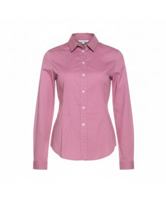 Women's Brit Pink Stretch Cotton Button Front Shirt
