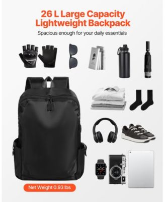 26L Lightweight Travel Hiking Backpack, Water-Resistant, USB Charging Port, Anti-Theft Pocket,Laptop