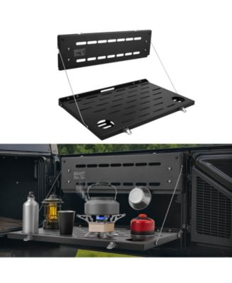 Tailgate Drop Down Table for 2021-2025 Ford Bronco, Carbon Steel Foldable Molle Panel, 88 lbs Load Capacity