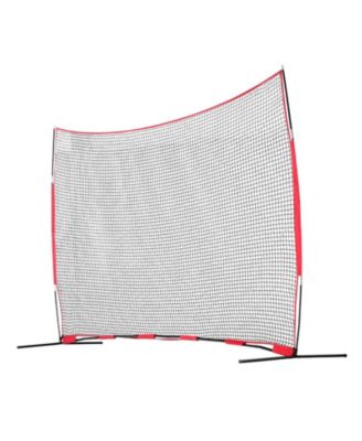Barricade Backstop Net, 16 x 10 ft Sports Barrier Netting with Carry Bag, Practice Protection Screen for Backyard Training