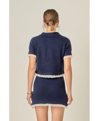 Women's Scallop Detailed Knit Top