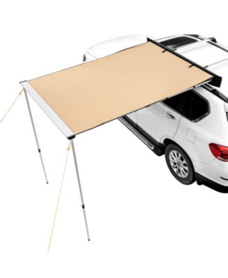 Car Side Awning, 6.6' x 8.2' Shade Coverage Vehicle Awning, PU3000mm UV50+ Retractable Awning with Storage Bag, Height Adjustable