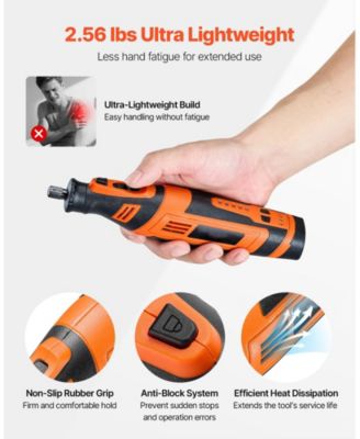 136-Piece Cordless Rotary Tool Kit, DC8V Mini Rotary Tool, 5 Speeds 5000–30000 RPM, Multi-Purpose DIY Tool Set