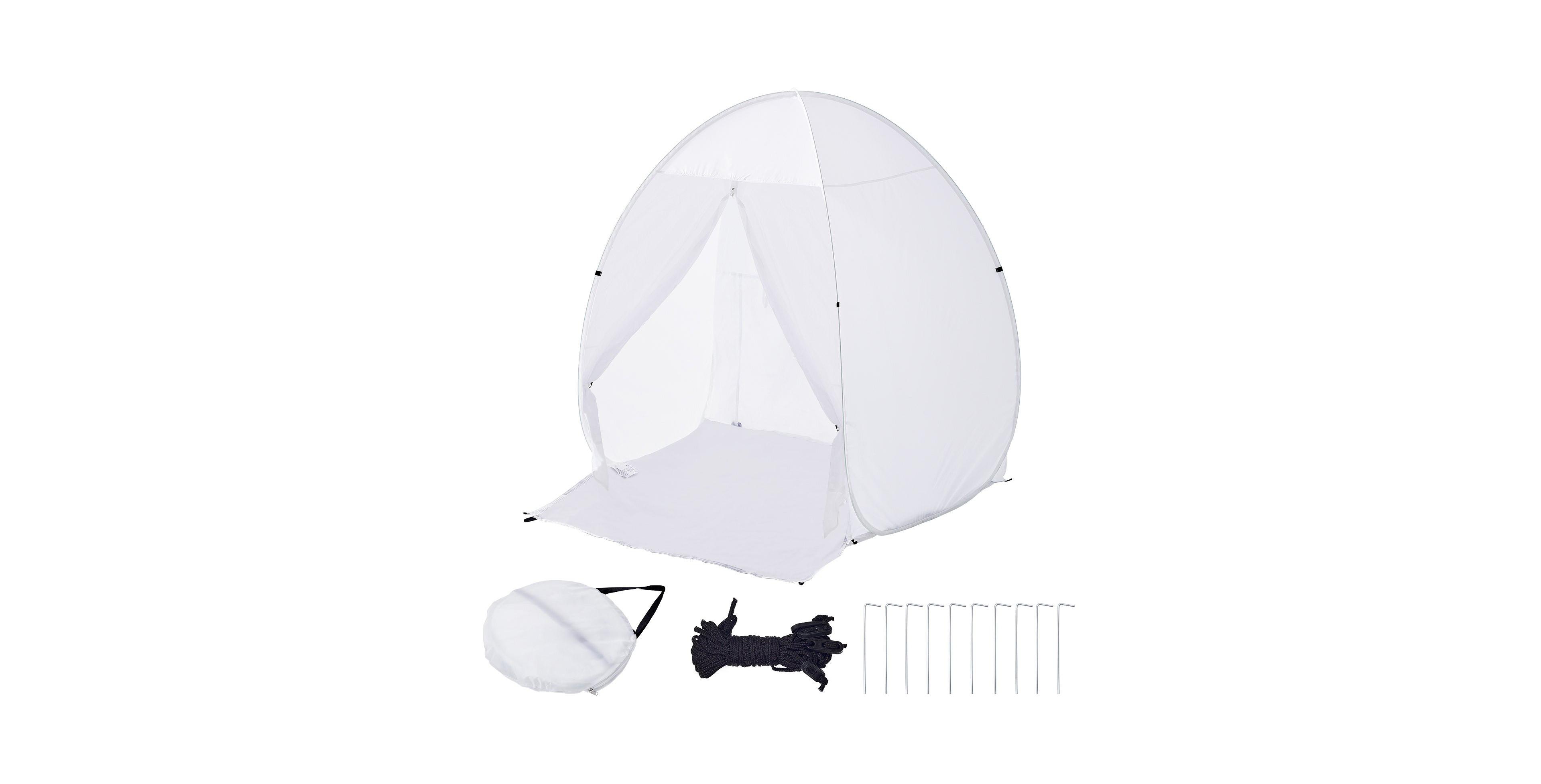 Mecale Pop-Up Spray Paint Shelter, 60 x 60 x 70 in Portable Spray Paint Tent with Built-In Floor, Exhaust Window, Storage Bag