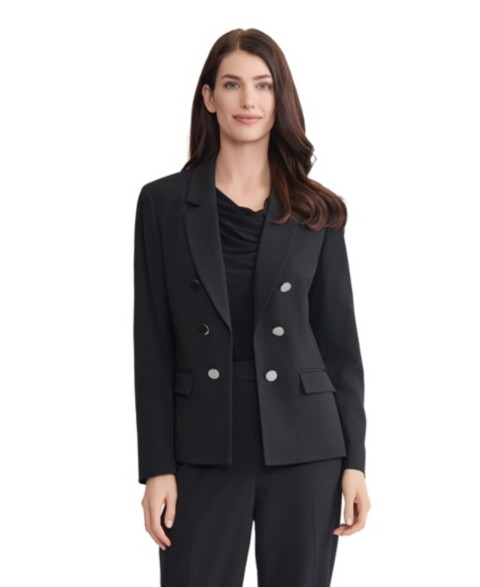 Женские Jones New York Women's Notch Collar Double Breasted Stretch Blazer