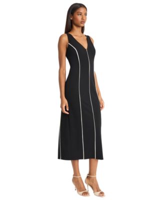 Women's V-Neck Midi Dress