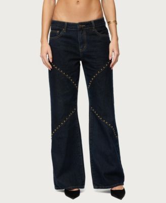 Women's Charla Stud Low Rise Baggy Jeans