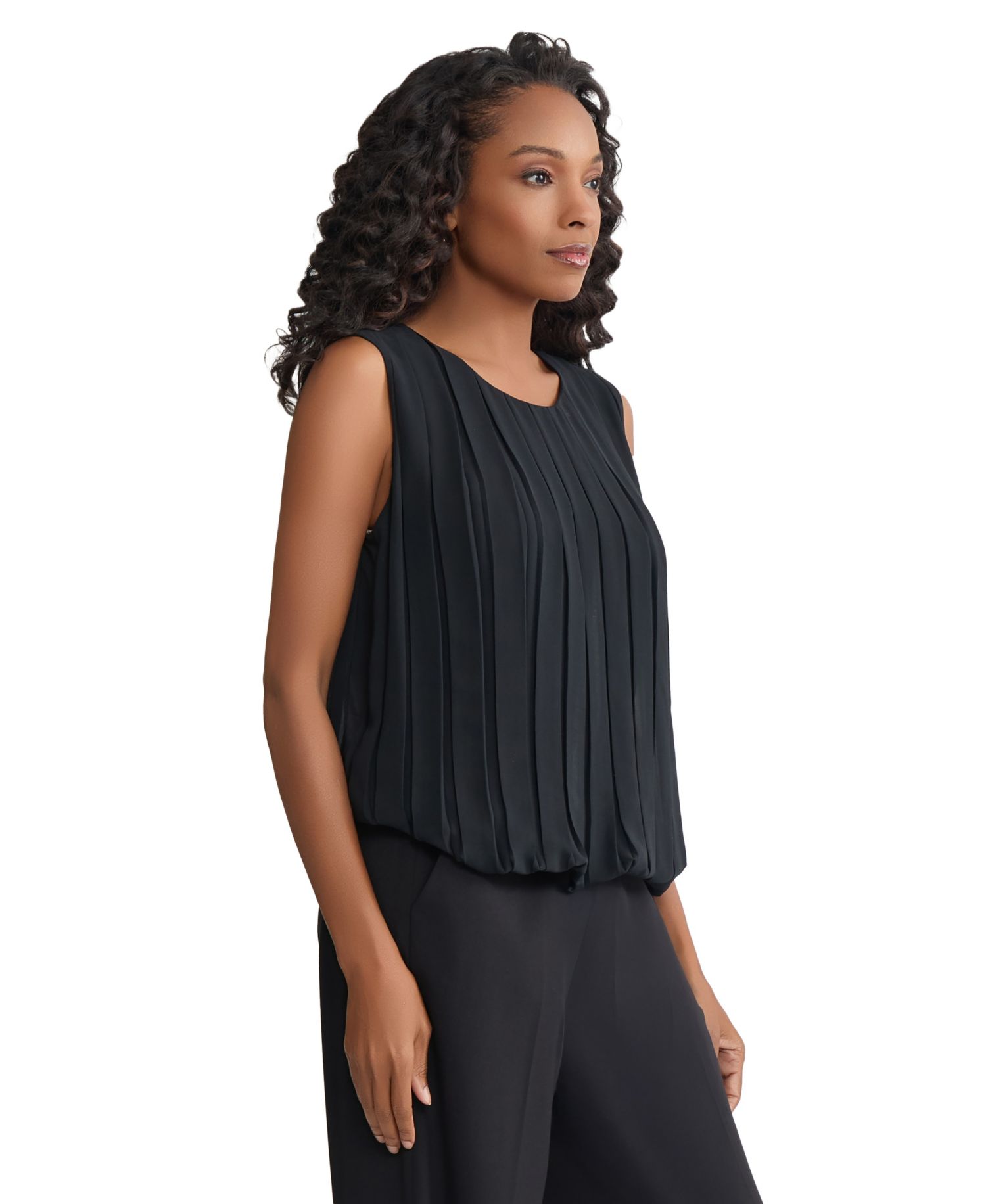 Women's Pleated Sleeveless Top