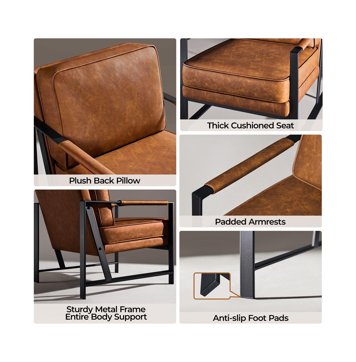Yaheetech Retro Upholstered Lounge Chair Accent Chair