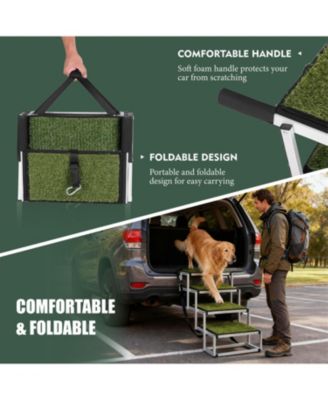 Dog Stairs for Large Dogs with Non-Slip Surface & Reinforced Design in Green