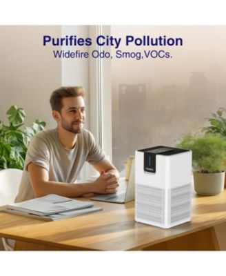 Air Purifiers for Room to 1250 Ft²,for Pets Dust Smoke,with 15dB Quiet Sleep Mode for Bedroom ,White