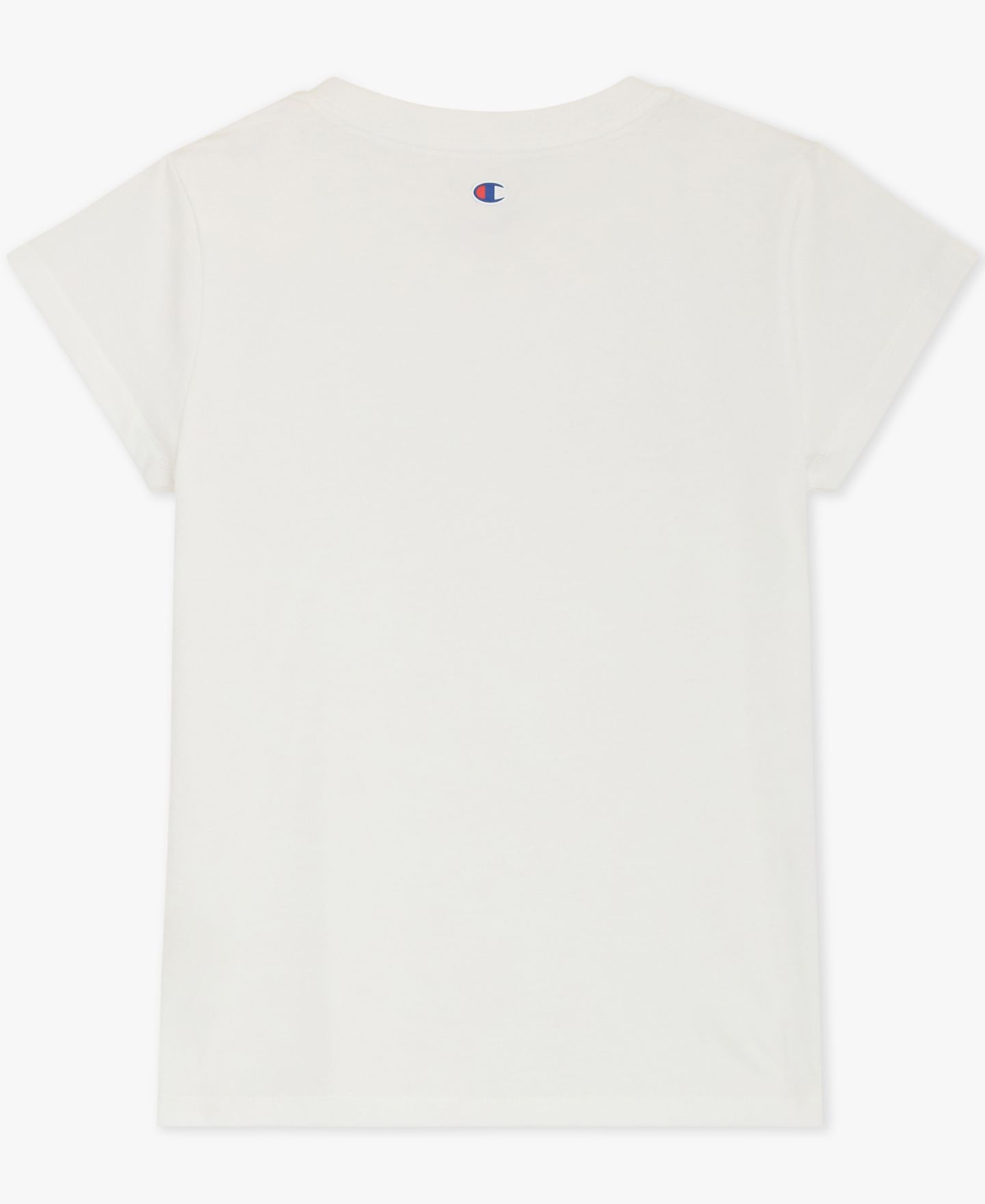 Футболка Champion Crewneck Rainbow Logo Graphic T-Shirt для девочек, цвет: Белый — фото 5
