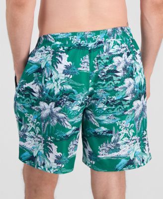 Men's Elloe Tropical Scene Swim Trunks