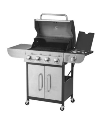 4-Burner Propane Gas Grill with Side Burner