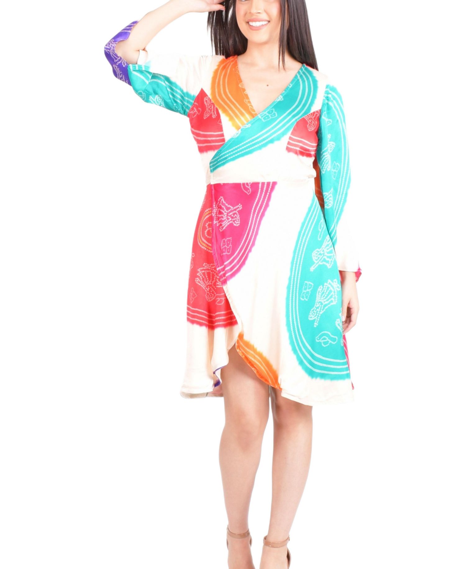 Women's Isla Bandhani Wrap Dress