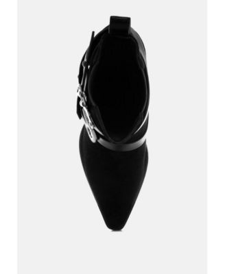 Womens Raveta Microfiber Buckle Strap Western Boots