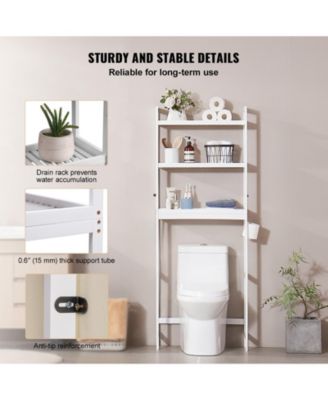 Over-The-Toilet Storage Shelf, 3-Tier Bathroom Space Saver Organizer Rack