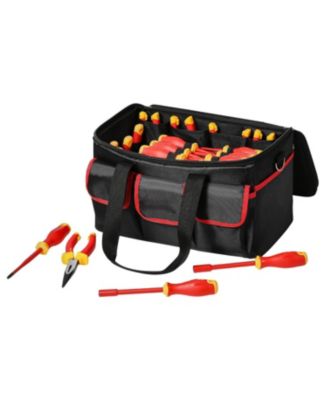 50-Piece Insulated Screwdriver Set, 1000V Electrician Tool Kit with Magnetic Tips, T-Handle Hex Wrench & Voltage Tester