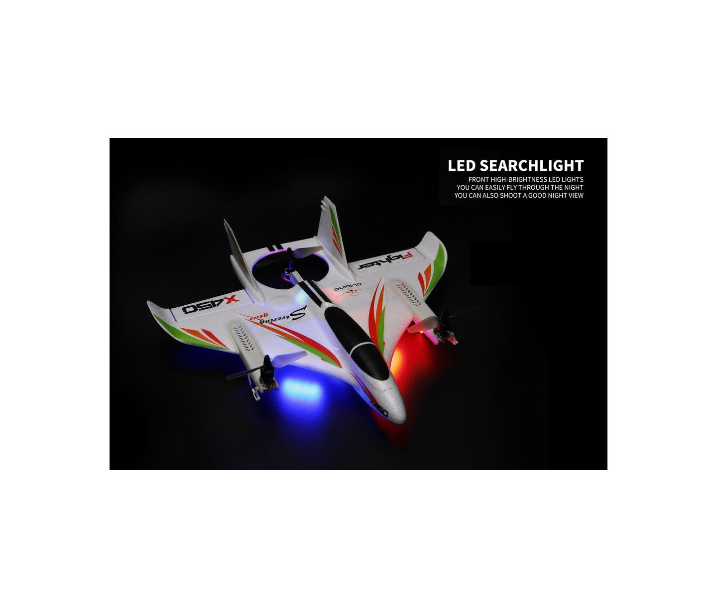 Детская игрушка Bruce & Shark X450 Vtol 3D/6G Modes RC Plane, цвет: Белый — фото 3