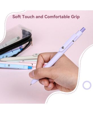 5Pcs Gel Pens, 0.5mm Black Ink Pens with Smooth Writing, Quick Dry Aesthetic Pens for Journaling and Note Taking (Sugar)