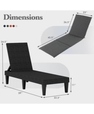 3-Position Adjustable Patio Chair with Comfortable Cushion