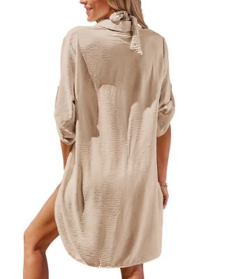 Women's Throw It On Cover-Up Mini Beach Dress
