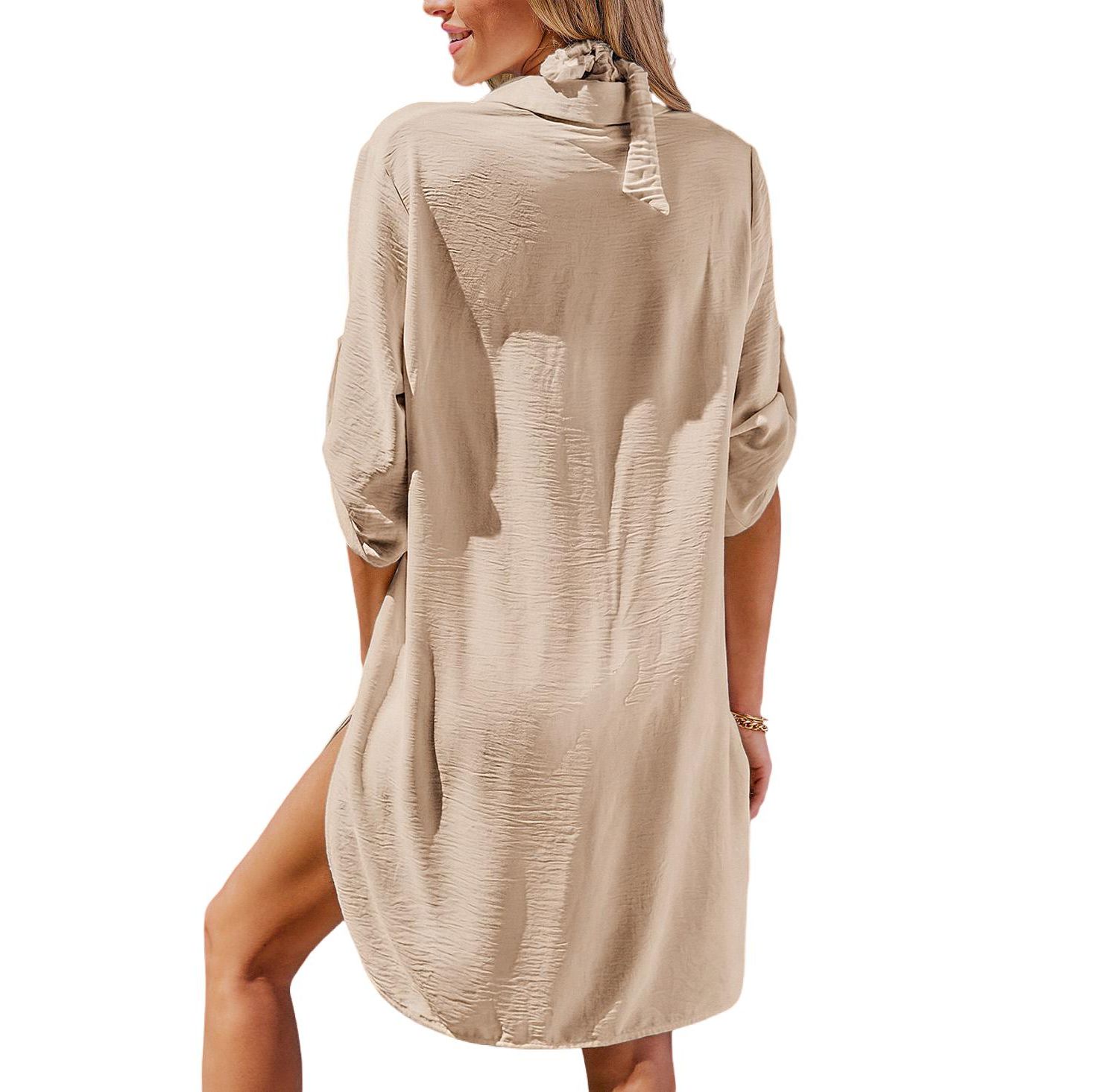 Women's Throw It On Cover-Up Mini Beach Dress