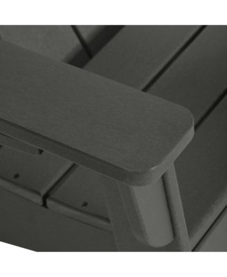 Outdoor HDPE Plastic Preschool Toddler Modern Adirondack Rocking Chairs  Set of 2