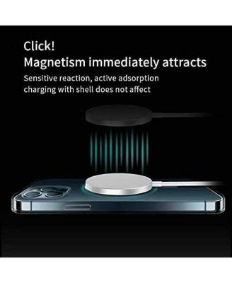 Magnetic Wireless Charger | 15W Magnetic Charging Pad with Built-in 3-Foot USB-C Cable for Charging iPhone 12/12 Pro / 12 Pro Max / 12 Mini