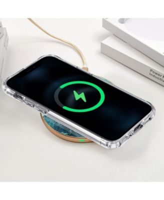 Aluminum Alloy Wireless Charger, 10W Marble Pattern Wireless Charger, HE-WT16 QC Input CE Certification for iPhone,Green