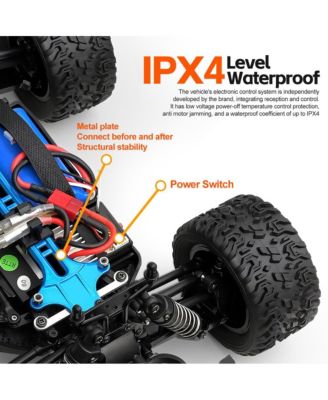 1:16 RC Monster Truck, 22 MPH High-Speed 4WD Off-Road Vehicle with LED Lights