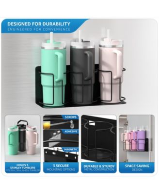 Tumbler & Travel Mug Storage Rack - Versatile Organizer for Fridge, Oven, and etc