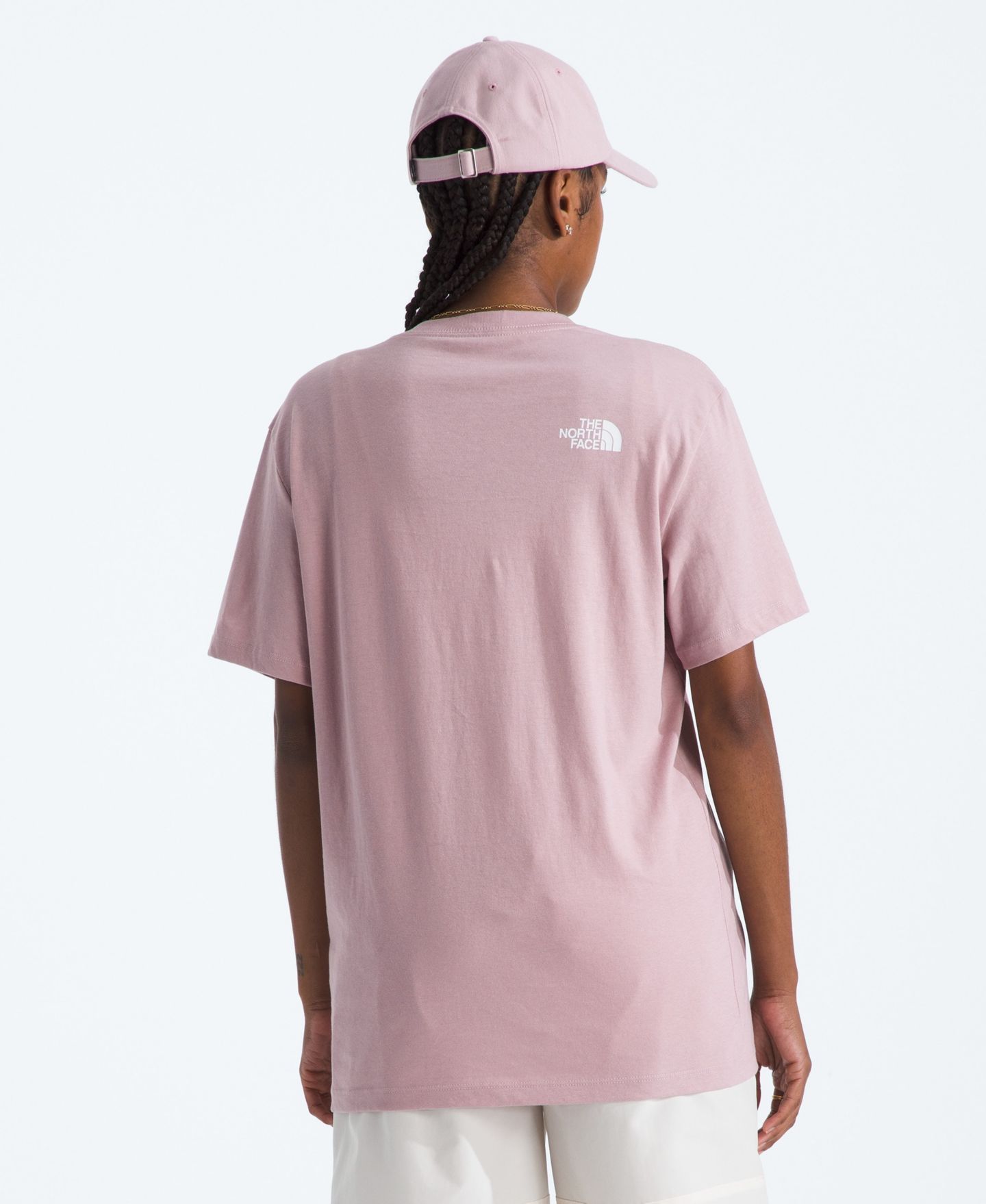 Женская футболка The North Face Short-Sleeve Core Half Dome, цвет: Металлический розовый — фото 3