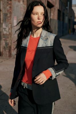 Women's Bimaterial blazer