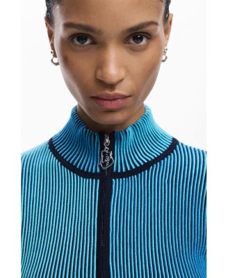 Women's High Neck Zipper Sweater