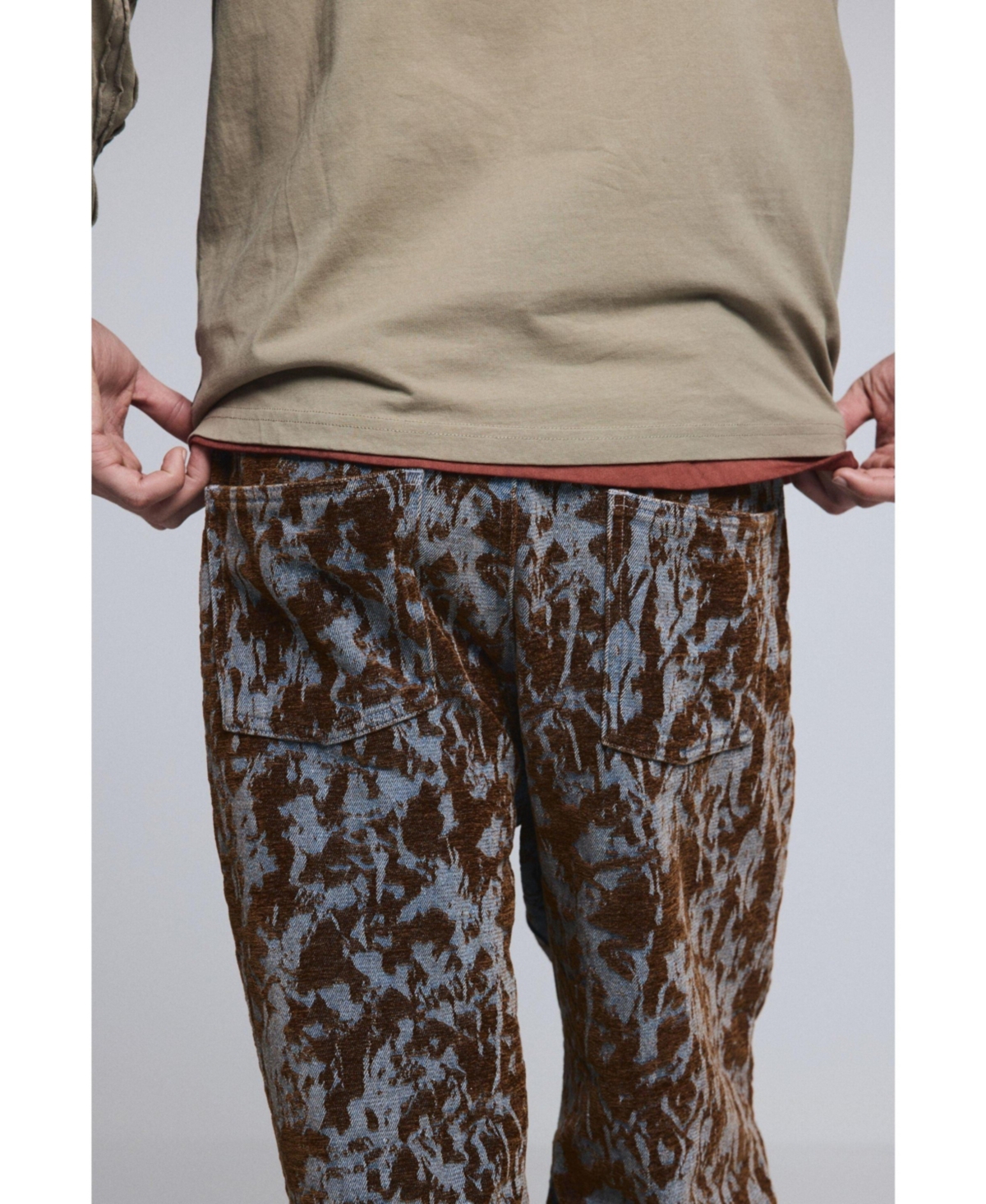 Desigual Men's Straight textured pants