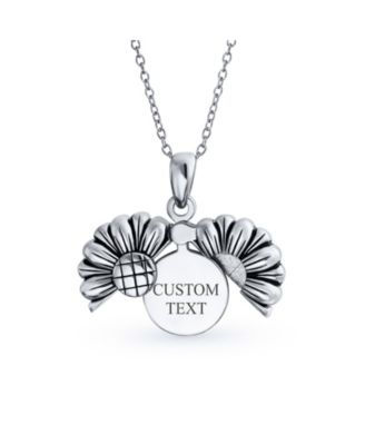 Sunflower Open Locket Pendant 925 Sterling Silver
