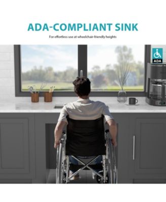 Kitchen Sinks 27x18 x5.5inch ADA Compliant Kitchen Sink Undermount Stainless Steel Single Bowl 16 Gauge