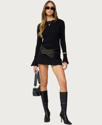 Women's Isabel Backless Ribbed Knit Mini Dress