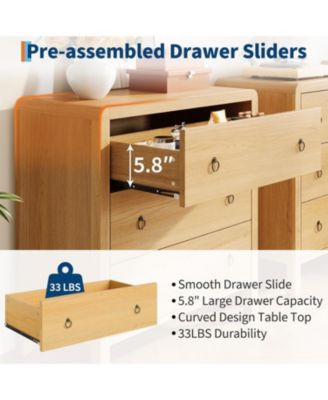 3-Drawer Modern Bedroom Dresser Chest Closet Storage Cabinet Organizer for Bedroom, Living Room, Hallway, Office