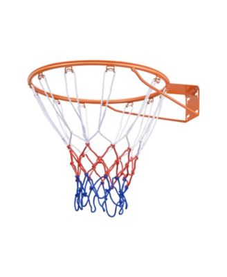 Basketball Rim Replacement, 18", Wall/Door Mount, Heavy-Duty Flex Rim w/ Net, Indoor/Outdoor