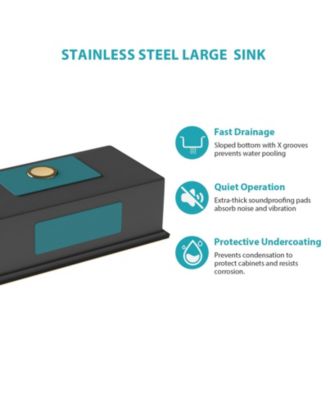 Stainless Steel Undermount Single Bowl Workstation Kitchen Sink with Full Accessories