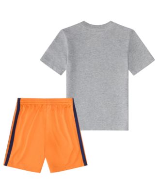 Baby Boys' Short-Sleeve Graphic T-Shirt and 3-Stripe Shorts, 2-Piece Set